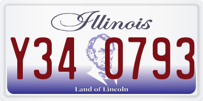 IL license plate Y340793