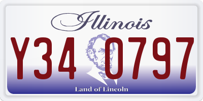 IL license plate Y340797