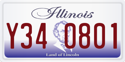 IL license plate Y340801