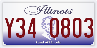 IL license plate Y340803