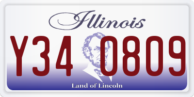 IL license plate Y340809