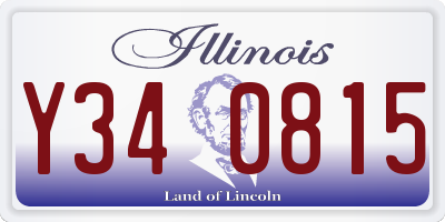 IL license plate Y340815