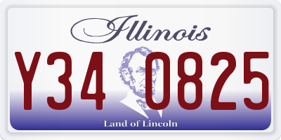 IL license plate Y340825