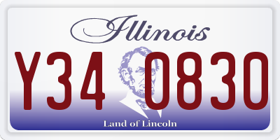 IL license plate Y340830