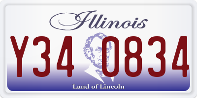 IL license plate Y340834