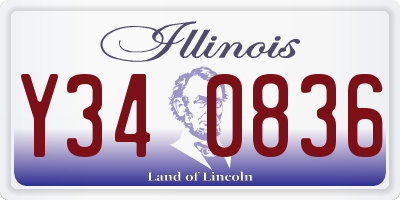 IL license plate Y340836