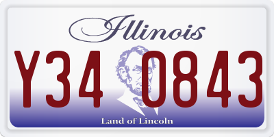 IL license plate Y340843