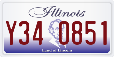 IL license plate Y340851