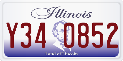 IL license plate Y340852