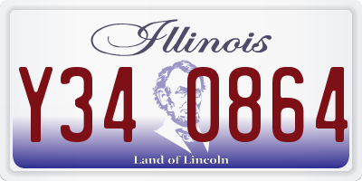 IL license plate Y340864