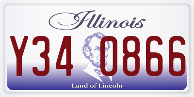 IL license plate Y340866