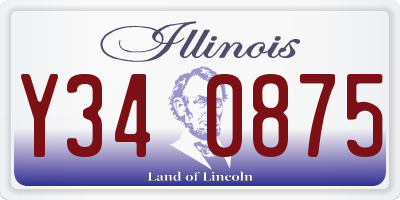 IL license plate Y340875