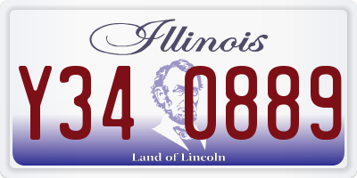 IL license plate Y340889