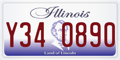 IL license plate Y340890