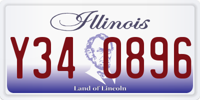 IL license plate Y340896