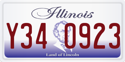 IL license plate Y340923