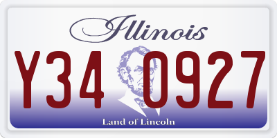 IL license plate Y340927