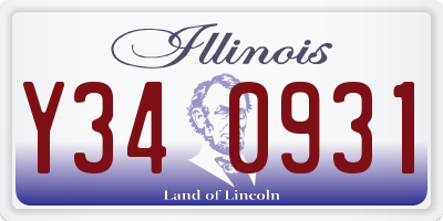 IL license plate Y340931
