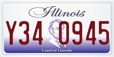 IL license plate Y340945