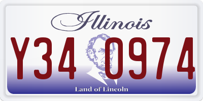 IL license plate Y340974