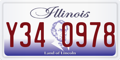 IL license plate Y340978