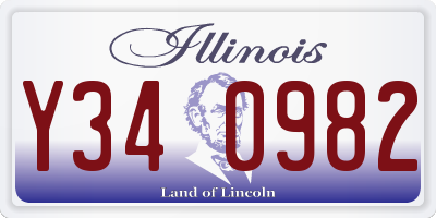 IL license plate Y340982