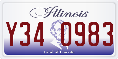 IL license plate Y340983