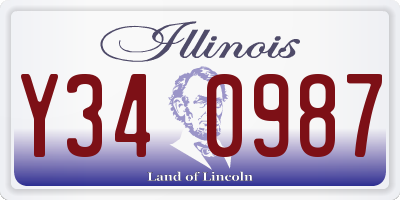 IL license plate Y340987