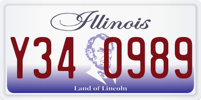 IL license plate Y340989