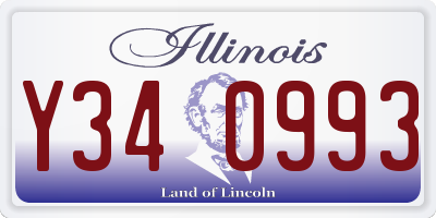 IL license plate Y340993