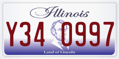 IL license plate Y340997