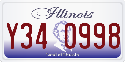 IL license plate Y340998