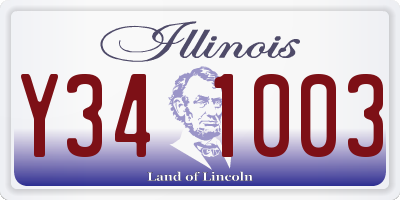 IL license plate Y341003
