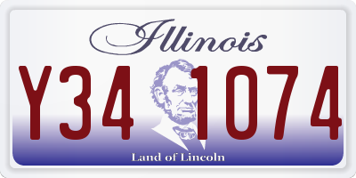 IL license plate Y341074