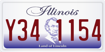 IL license plate Y341154