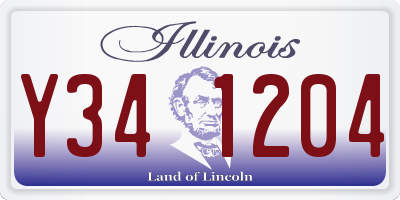 IL license plate Y341204