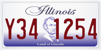 IL license plate Y341254