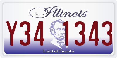 IL license plate Y341343
