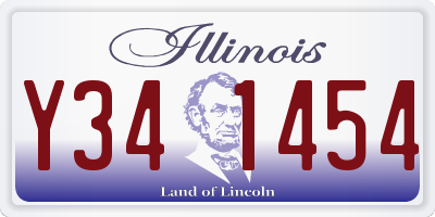 IL license plate Y341454