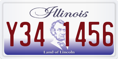 IL license plate Y341456