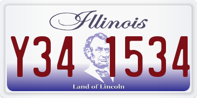 IL license plate Y341534