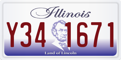 IL license plate Y341671