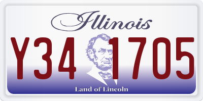 IL license plate Y341705