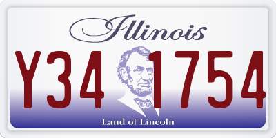 IL license plate Y341754