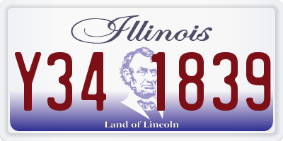 IL license plate Y341839