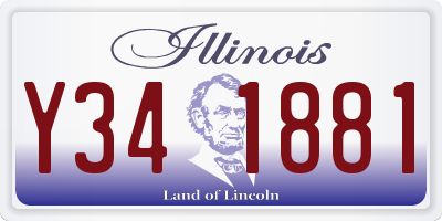IL license plate Y341881