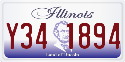 IL license plate Y341894
