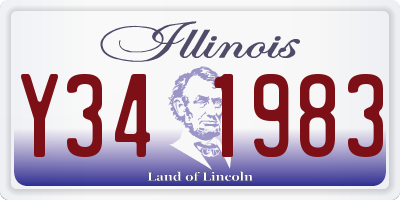 IL license plate Y341983