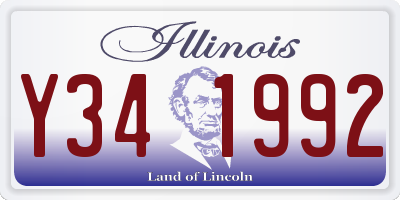 IL license plate Y341992