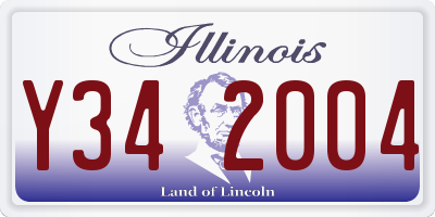 IL license plate Y342004